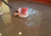 Crystallization instructions for the maintenance of marble, terrazzo, and concrete floors